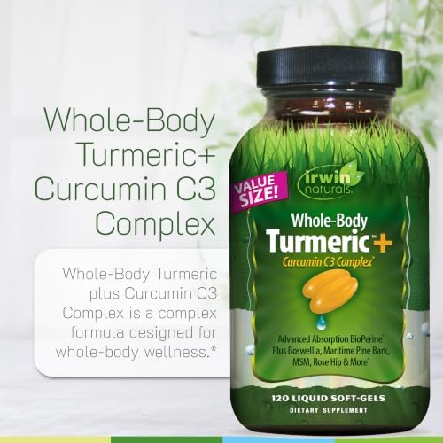 Irwin Naturals Whole-Body Turmeric Curcumin Wellness Formula | 120 Softgels - Image 5