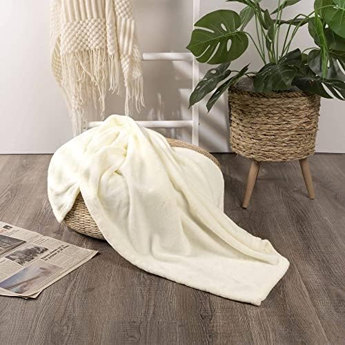 NANPIPER Baby Blankets, Super Soft Fleece Fuzzy Blanket for Toddler, Luxury Cozy Lightweight Microfiber Plush Blanket-Throw Size 30"x40",Ivory White - Image 4
