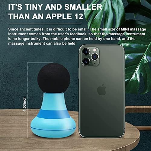Mini Massage Gun, Portable Mini Massager USB Charging Electric Handheld Personal Massager with 6 Speed Vibration, Deep Tissue Muscle Massager Fascia Gun for Relaxation Muscles Relief Pain (Green) - Image 2
