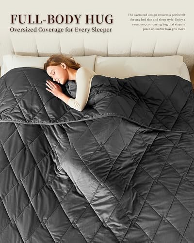 L'AGRATY King Size Weighted Blanket for Adults 25lbs, 88"x104" Cooling - Image 7