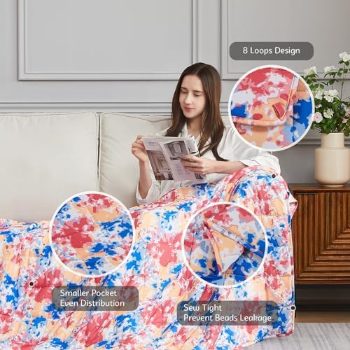 L'AGRATY Weighted Blanket - 60"x80", 15lbs Cooling Breathable Heavy Blanket with Glass Beads for Adult All-Season - Image 4