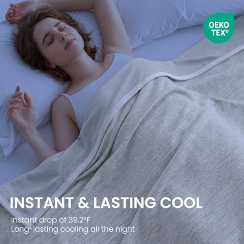 Topcee Cooling Blanket for Night Sweats Absorbs Heat to Keep Adults, Children Cool on Warm Nights, Q-Max 0.5 Cooling Blankets for Hot Sleepers, Ultra-Cool Lightweight Sofa Throw Blanket (50"x70") - Image 2