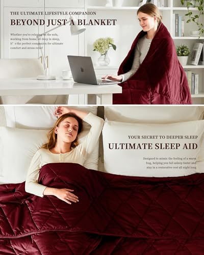 L'AGRATY Queen Size Weighted Blanket for Adults 15lbs, 60"x80" Cooling - Image 5