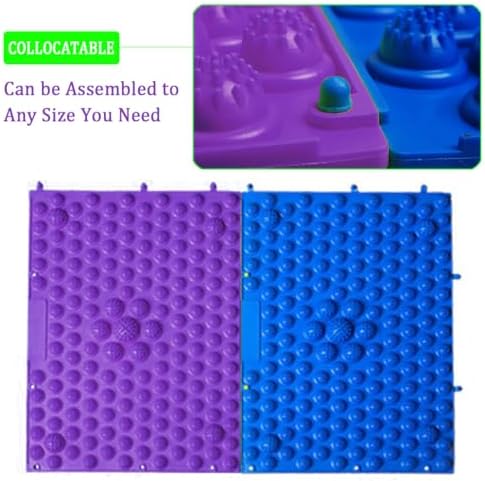Foot Massage Mat Acupressure Reflexology Toe Plate Massage Pad Bathroom Yoga Anti-Slip Outdoor Game Punishment Mat (Purple) - Image 2