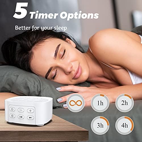Sleepbox Sleep White Noise Sound Machines with 25 Soothing Sounds 36 Volume Levels 5 Timers Visible Sound Catalog Portable Size Memory Function for Home Office and Travel - Image 3