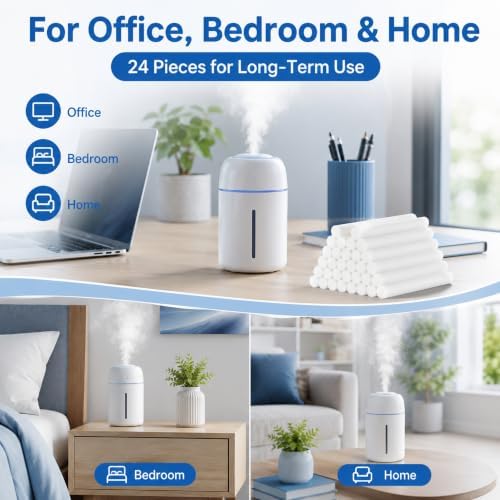 Mudder 24 Pcs Humidifier Stick Filter Refill 5.35'' Air Diffuser Pure Wicks - Image 6