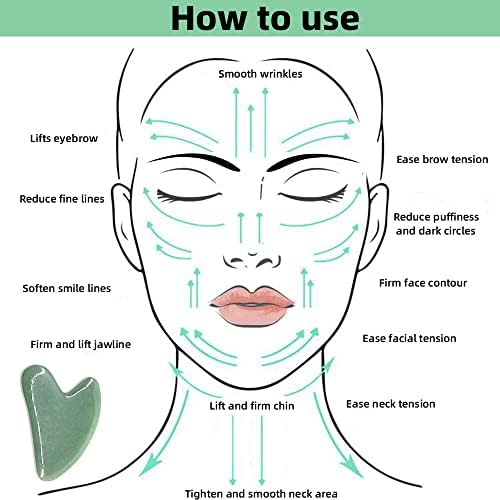 Gua Sha Facials Tools for Jaw Massage Tools Board Natural Jade Stone for SPA Acupuncture Therapy Trigger Point Treatment - Image 4
