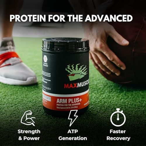 Max Muscle Arm Plus+ Anabolic Recovery Matrix | 25g Protein, 8g Bcaas, 3g Creatine Monohydrate | Whey Protein, Amino Acids, Antioxidants, Glutamine, Electrolytes (Intense Strawberry, 2.54 lb) - Image 4