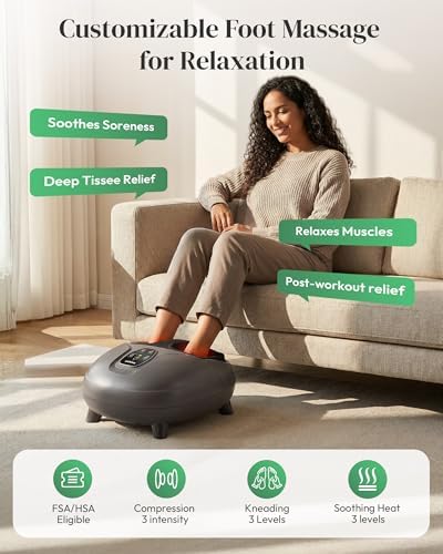 Heycool 2026 Upgrade FSA Eligible HSA Foot Massager, Shiatsu Foot Massager Machine with Heat and Compression for Plantar Fasciitis Neuropathy, Remote Control, Gifts, Size 14 - Image 2