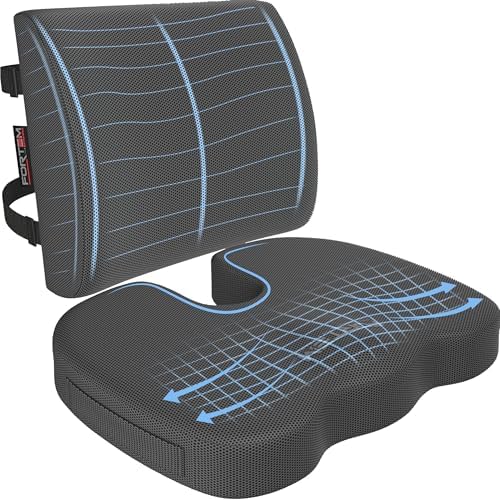 FORTEM Seat Cushion & Lumbar Support for Office Chair, Wheelchair, Car by FORTEM