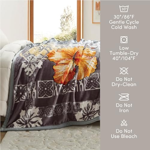 Nestl Korean Mink Blanket King Size - 12 Lbs Velvet Fleece Korean Blanket - 2 Ply Warm & Thick Winter Blanket - Wrinkle & Fade Resistant - 87 x 94 Inches (Grey) - Image 6