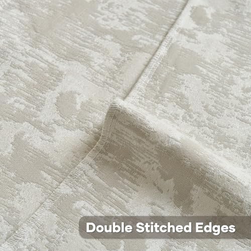FUTEI Pack of 2 Faux Cashmere Throw Pillow Covers 26x26 Inch, Beige White - Image 4