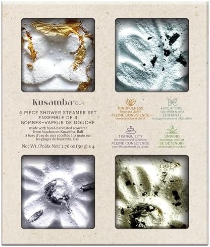 QUR Shower Steamers Aromatherapy with Botanical Leaves & Mineral Sea Water by KusambaBYQUR