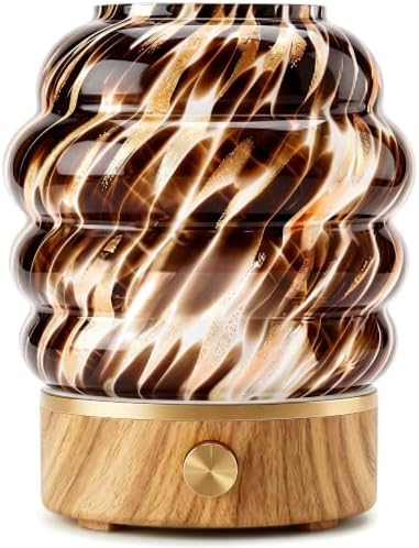 Glass Essential Oil Diffuser for Home - 180ml Ultrasonic Cool Mist Aromatherapy Diffuser for Essential Oils with 7 Led Night Light & Auto Shut-Off Protection for Home Office Bedroom Gifts for Women by Unknown