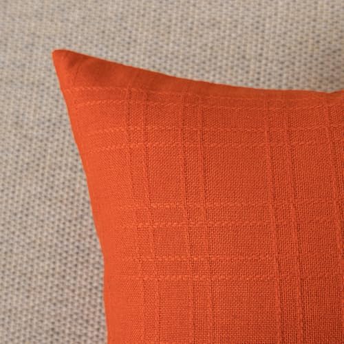 Kevin Textile Outdoor Waterproof 18”x18” Pillow Covers 2 Pack, Orange - Image 4