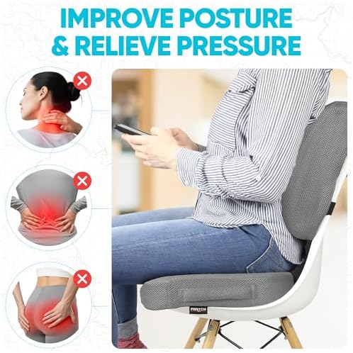 FORTEM Seat Cushion & Lumbar Support for Office Chair, Wheelchair, Car - Image 5