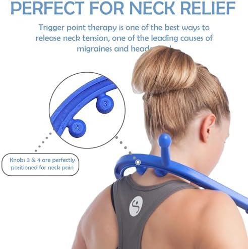 Body Back Buddy Classic Back Massager & Neck Massager for Pain Relief, Blue - Image 6