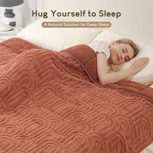 Cottonblue Jacquard Weighted Blanket for Adults 15lbs Twin Size Bed 48"x72" - Image 2