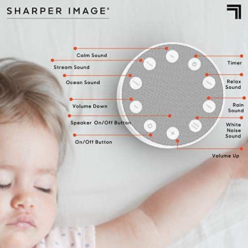 Sharper Image White Noise Sound Machine, Sleep Sounds to Support Restful Sleep, Meditation & Relaxation Naps, 6 Soothing Nature Soundscapes for Baby, Kids & Adults, Portable for Home & Travel - Image 6