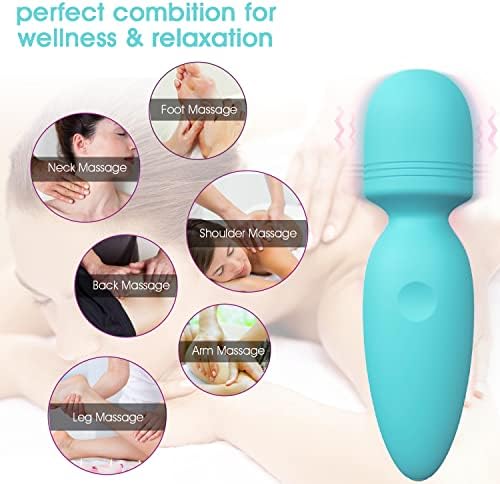 Mini Wand Massager,Small Cordless Handheld Massager with 10 Quiet Vibration Modes, Personal Handheld Rechargeable Massager for Neck Shoulder Back Body - Image 4