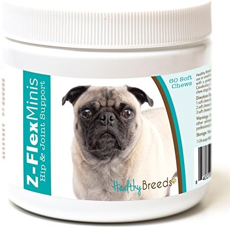 Healthy Breeds Pug Z-Flex Minis Hip and Joint Support Soft Chews 60 Count by HealthyBreeds