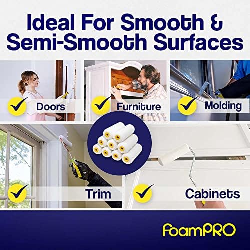 Foampro 165-10 "Fine Finisher" 4" Foam roller Refills Pk/10 - Image 5