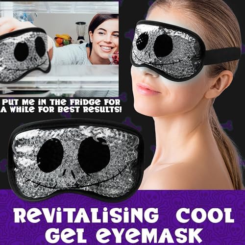 Disney The Nightmare Before Christmas Beauty Accessories Set for Women, Teens with Eye Mask Eye Pads Headband Claw Clip Pampering Gifts for Women (Black) - Image 4