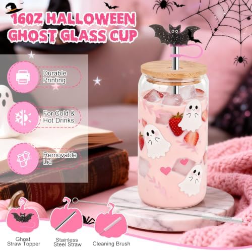 Pink Boo Basket Stuffers for Teens Girl Women, Halloween Spa Gift Basket - Image 4