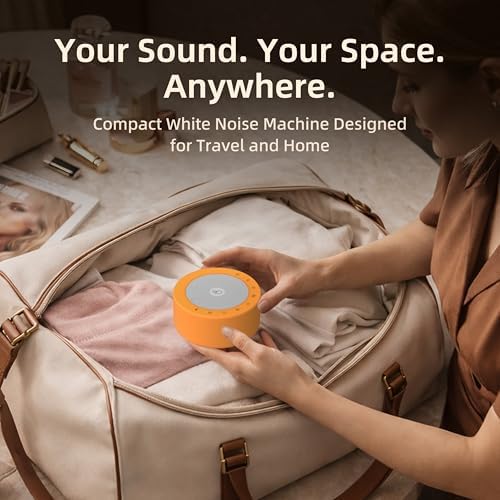 Kipcush White Noise Machine for Baby & Adults, 30 Soothing Sounds, Soft Non-Glare Nursery Lamp, 8 Color Night Lights, Memory Function (Angel V3 Orange, Standard) - Image 5