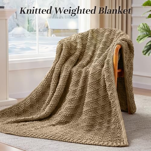 Anysay Knitted Weighted Blanket for Adult, Chunky Knit Throw 36''*48'' 3lbs - Image 5