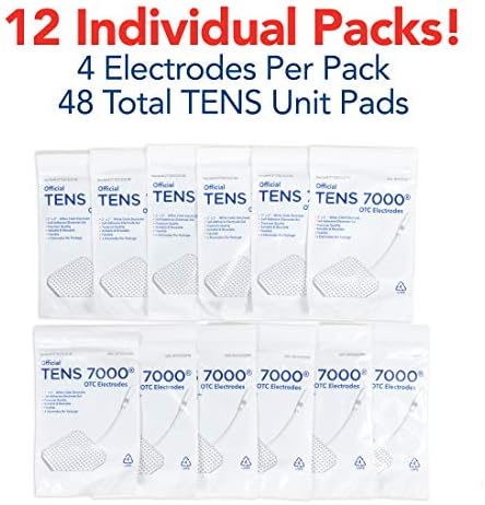TENS 7000 Official TENS Unit Electrode Pads, 48 Pack, Premium Quality OTC Replacement Pads, 2" X 2", Compatible with Most Stim Machines Value Pack Replacement - Image 3