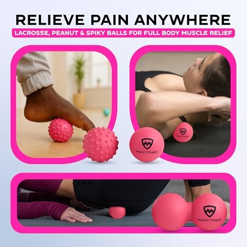 Hard Massage Ball Set - Lacrosse, Peanut, Spiky Ball (Medium Firm) with Carry Bag & eBook Guides - for Trigger Point, Muscle Physical Therapy, Myofascial Release, Deep Tissue Pressure - Image 3