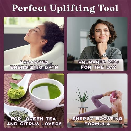 Purple Canyon Green Tea Spa Gift Set – 6-Piece Self Care Box with Bath Bombs, Face Masks, Body Butter & Spa Socks – Energizing Skincare Kit with Caffeine & Citrus for Women - Image 5