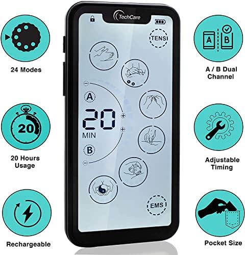 Tens Unit Muscle Stimulator Massager 24 Modes Touch Screen Pain Reliever Set with Massager Belt+Reflexology Slippers Sciatica Back Shoulder Pain Relief Combo Set - Image 3