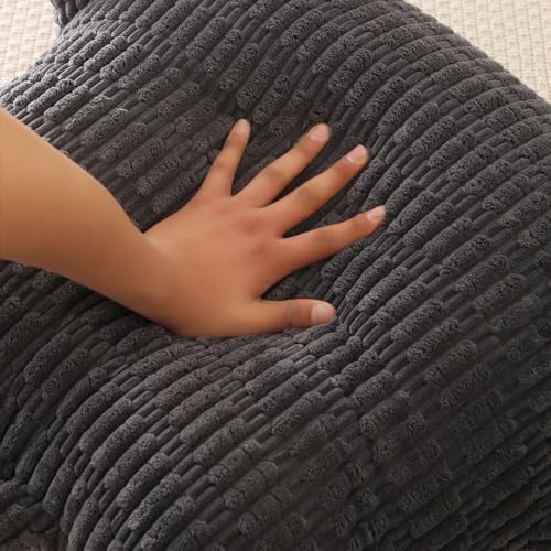 Reading Pillow for Sitting in Bed with Arm,Gray Corduroy,M - Image 6