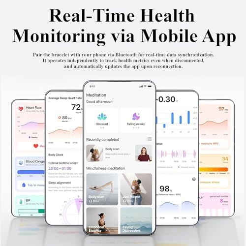 Smart Bracelet Health and Fitness Tracker No Subscription Fees Black - Image 6