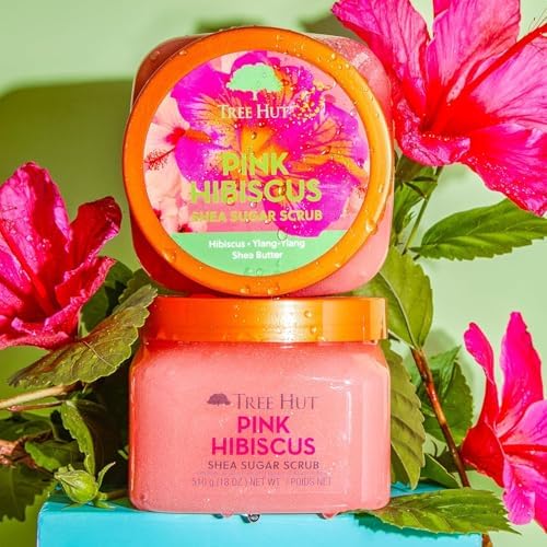 Tree Hut Body Scrub for Women, Pink Hibiscus, 18 Oz - Image 4
