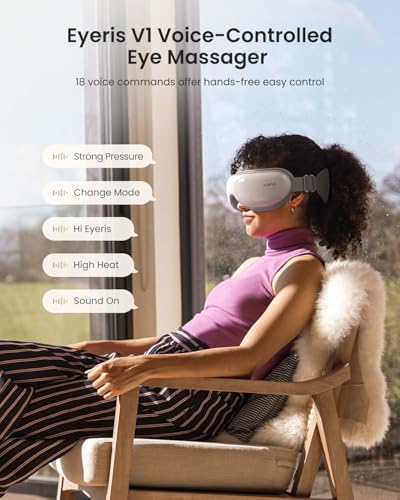 RENPHO Eyeris 1V Eye Massager with Voice Control, Heated Massage Eye Mask - Image 2
