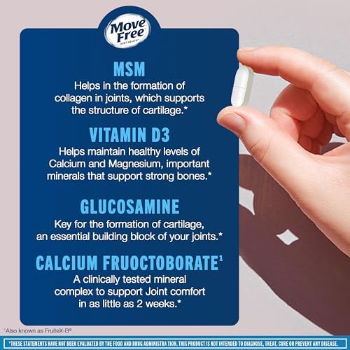 Move Free Advanced Glucosamine Chondroitin MSM + Vitamin D3-120 ct - Image 3
