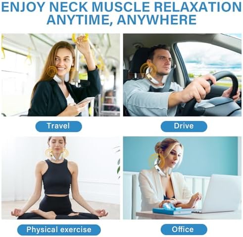 Neck Massager with Heat, Neck Massager for Pain Relief Deep Tissue, Multiple Mode Adjustment, Portable and Suitable for Travel and Home-White - Image 5