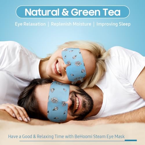 BeHoomi Steam Eye Mask, 10Packs Heated Eye Mask, Self Heating Disposable SPA Warm Compress for Eyes Sleep Mask, Travel Essentials & Relaxation Gifts for Women (Jasmine Scent) - Image 2