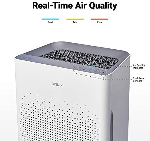WINIX AM90 Air Purifier for Home Large Room Up to 1740 Ft² in 1 Hr With Air Quality Monitor, True HEPA, Carbon Filter and Auto Mode, Captures Pet Allergies, Smoke, Dust - Image 6