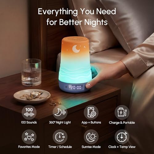 Mewaii White Noise Sound Machine, Newborn Baby Gifts, 100 Soothing Sounds - Image 5