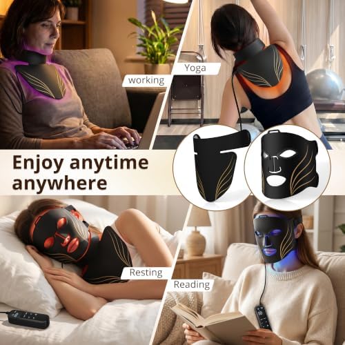 Red Light Therapy Mask for Face & Neck,4 Modes,850nm NIR - Image 6