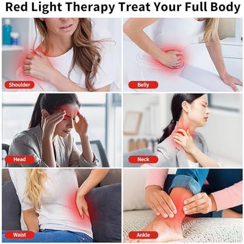 Red Light Therapy for Face and Body Red Light Infrared Light Therapy Lamp with Stand LED 660nm 850nm 5 Heads 7-Colors Infrared Light Device for Body - Image 3