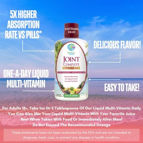 Joint Complete Premium- Liquid Joint Supplement w/Glucosamine, Chondroitin, MSM, Hyaluronic Acid – for Bone, Joint Health - 96% Max Absorption– 32oz, 32 serv - Image 5