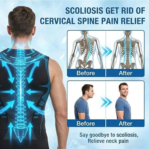Compression Shirt Men, Men Shaping Sleeveless Vest, Sport Running Wicking Dry Fit Breathable Sleeveless Gym Shirt - Image 4