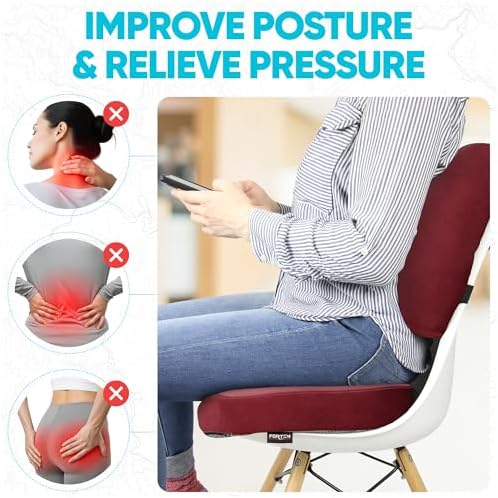 FORTEM Seat Cushion & Lumbar Support for Office Chair, Wheelchair, Car - Image 5