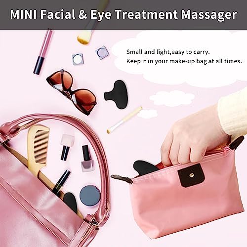 Facial Mini Massage Ball, Handhold Portable Powerful Multifunctional Massage Tool, Quiet Waterproof USB Rechargeable Vibrating Travel Pocket Face Eye Finger Joint and Neck Jaw Massager - Black - Image 7