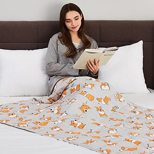 CuteKing Weighted Blanket for Adults: Weighted Blanket with Premium Glass Beads - Breathable Heavy Blanket for Comfort Sleep - Thick Blanket for Adult All Season(15lbs, 48"x72", CuteDog) - Image 6
